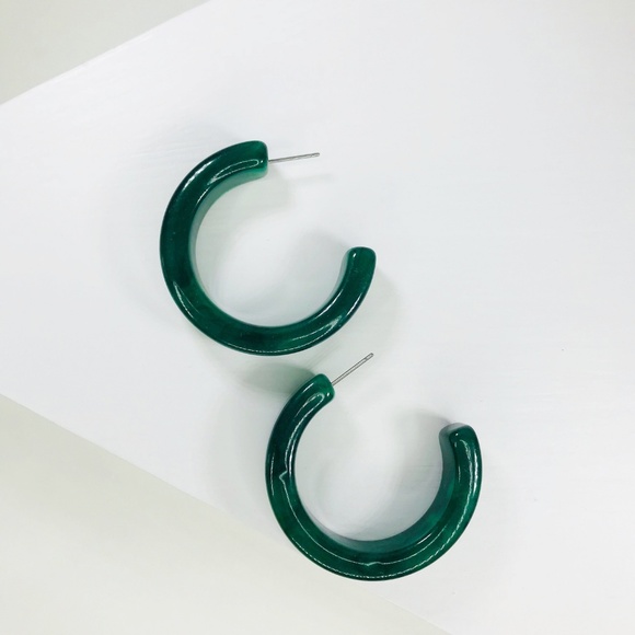 Green Thick Hoops - Picture 3 of 5